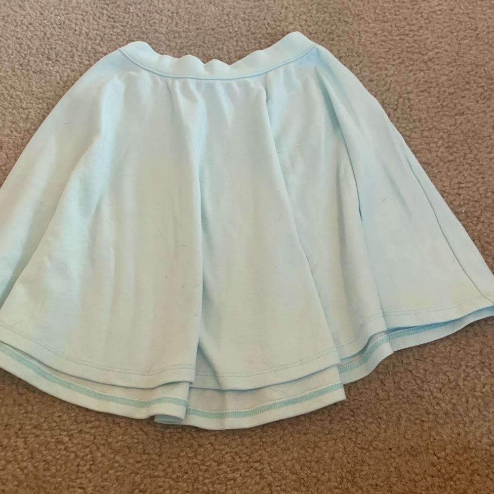 light blue skirt